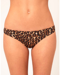braune Bikinihose mit Leopardenmuster von Asos