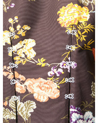 braune Bluse mit Blumenmuster von Rosie Assoulin