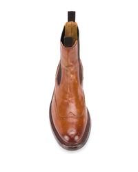 braune Brogue Stiefel aus Leder von Officine Creative