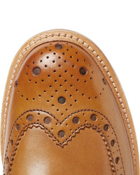 braune Brogue Stiefel aus Leder von Grenson