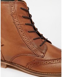 braune Brogue Stiefel aus Leder von KG by Kurt Geiger