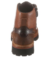 braune Brogue Stiefel aus Leder von La Martina