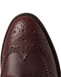 braune Brogue Stiefel aus Leder von Thom Browne