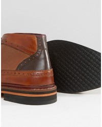 braune Brogue Stiefel von Ted Baker