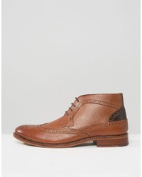 braune Brogue Stiefel von Ted Baker