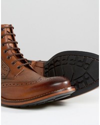 braune Brogue Stiefel von Ted Baker