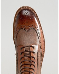 braune Brogue Stiefel von Ted Baker