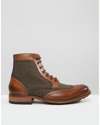 braune Brogue Stiefel von Ted Baker