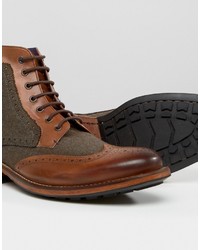 braune Brogue Stiefel von Ted Baker