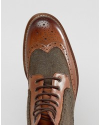 braune Brogue Stiefel von Ted Baker