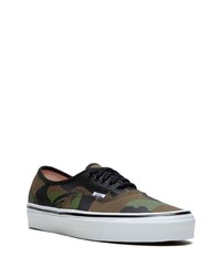 braune Camouflage niedrige Sneakers von Vans