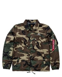 braune Camouflage Shirtjacke von Alpha Industries