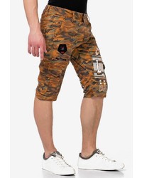 braune Camouflage Shorts von Cipo & Baxx