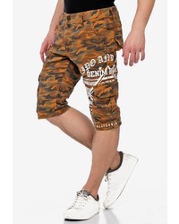 braune Camouflage Shorts von Cipo & Baxx