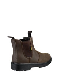 braune Chelsea Boots aus Leder von Amblers Safety