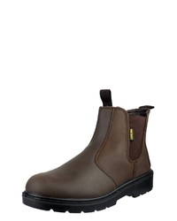 braune Chelsea Boots aus Leder von Amblers Safety