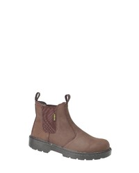 braune Chelsea Boots aus Leder von Amblers Safety