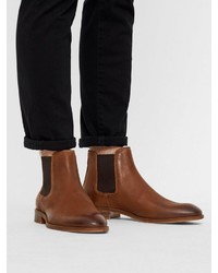 braune Chelsea Boots aus Leder von Bianco