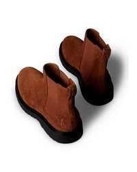 braune Chelsea Boots aus Leder von Calvin Klein Jeans
