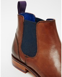 braune Chelsea Boots aus Leder von Ted Baker