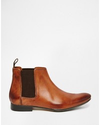 braune Chelsea Boots aus Leder von Frank Wright