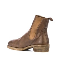 braune Chelsea Boots aus Leder von Guidi