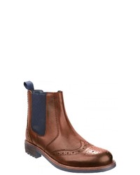 braune Chelsea Boots aus Leder von Cotswold