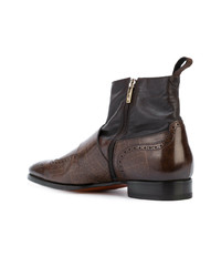 braune Chelsea Boots aus Leder von Santoni