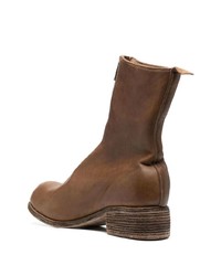 braune Chelsea Boots aus Leder von Guidi