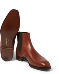 braune Chelsea Boots aus Leder