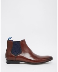 braune Chelsea Boots aus Leder von Ted Baker