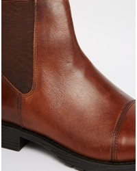 braune Chelsea Boots aus Leder von Jack and Jones