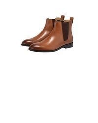 braune Chelsea Boots aus Leder von JOOP!