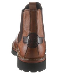 braune Chelsea Boots aus Leder von La Martina