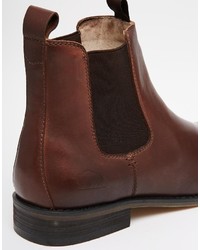 braune Chelsea Boots aus Leder von Bellfield