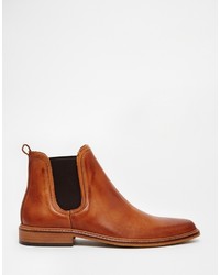 braune Chelsea Boots aus Leder von Dune