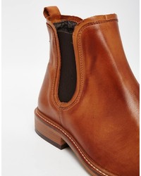 braune Chelsea Boots aus Leder von Dune