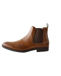 braune Chelsea Boots aus Leder von next