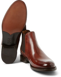 braune Chelsea Boots aus Leder