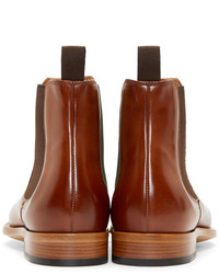 braune Chelsea Boots aus Leder von Paul Smith