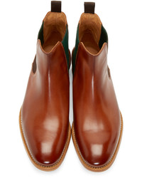 braune Chelsea Boots aus Leder von Paul Smith