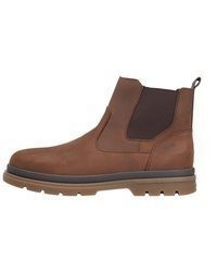 braune Chelsea Boots aus Leder von Rieker