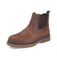braune Chelsea Boots aus Leder von Rieker