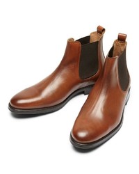 braune Chelsea Boots aus Leder von Selected Homme