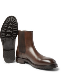 braune Chelsea Boots aus Leder von Tom Ford