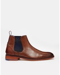 braune Chelsea Boots aus Leder von Ted Baker