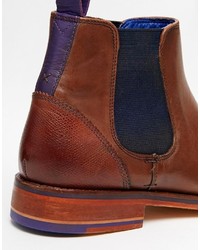 braune Chelsea Boots aus Leder von Ted Baker