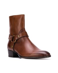 braune Chelsea Boots aus Leder von Saint Laurent