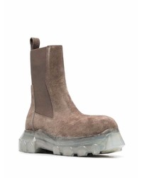 braune Chelsea Boots aus Wildleder von Rick Owens