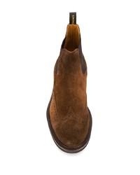 braune Chelsea Boots aus Wildleder von Doucal's